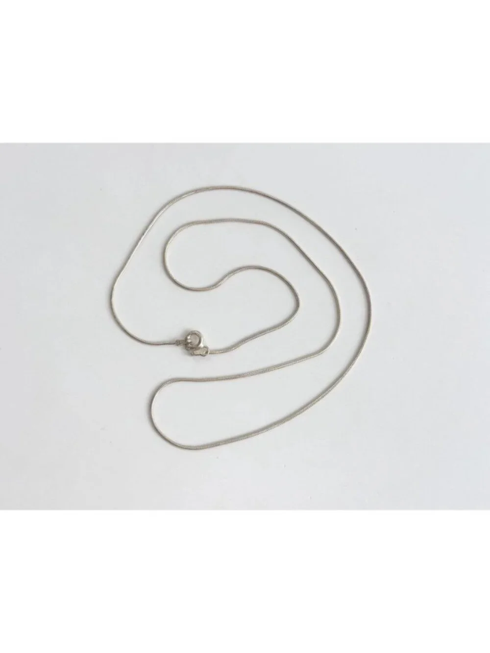 Snake Chain Sterling Silver 925 Minimalist Classic Vintage Necklace - 18